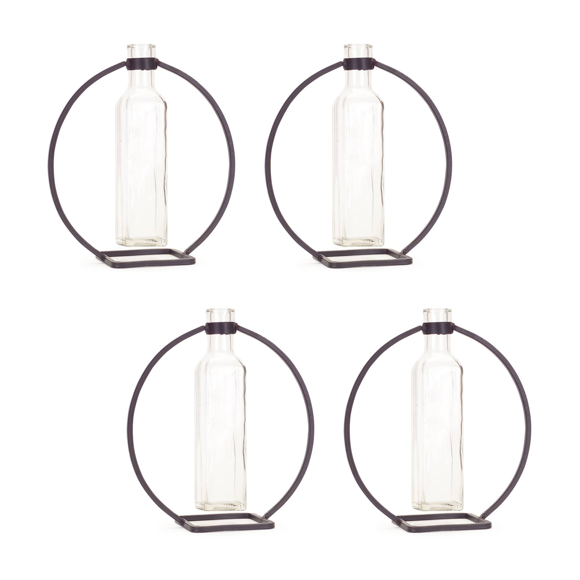 9" Hanging Vase in Circle Stand, 4ct.